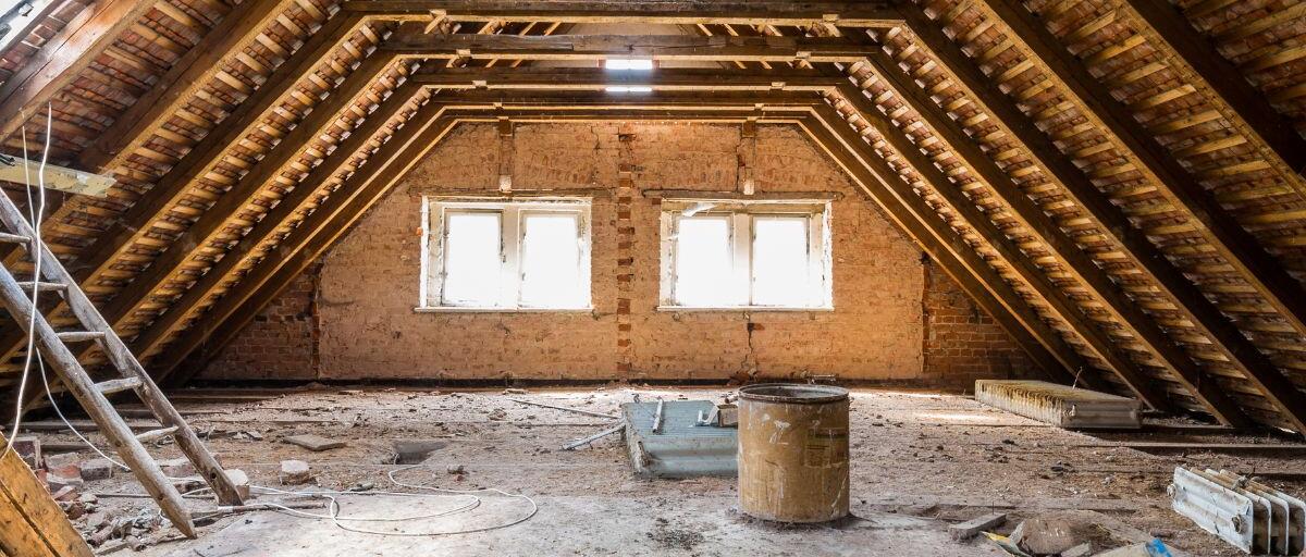 A client of Blacktail Restoration had their attic reconstructed after a storm disaster.