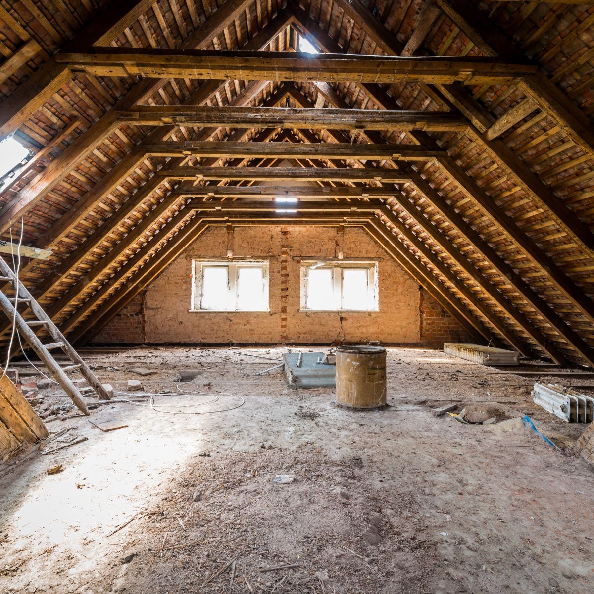 A client of Blacktail Restoration had their attic reconstructed after a storm disaster.