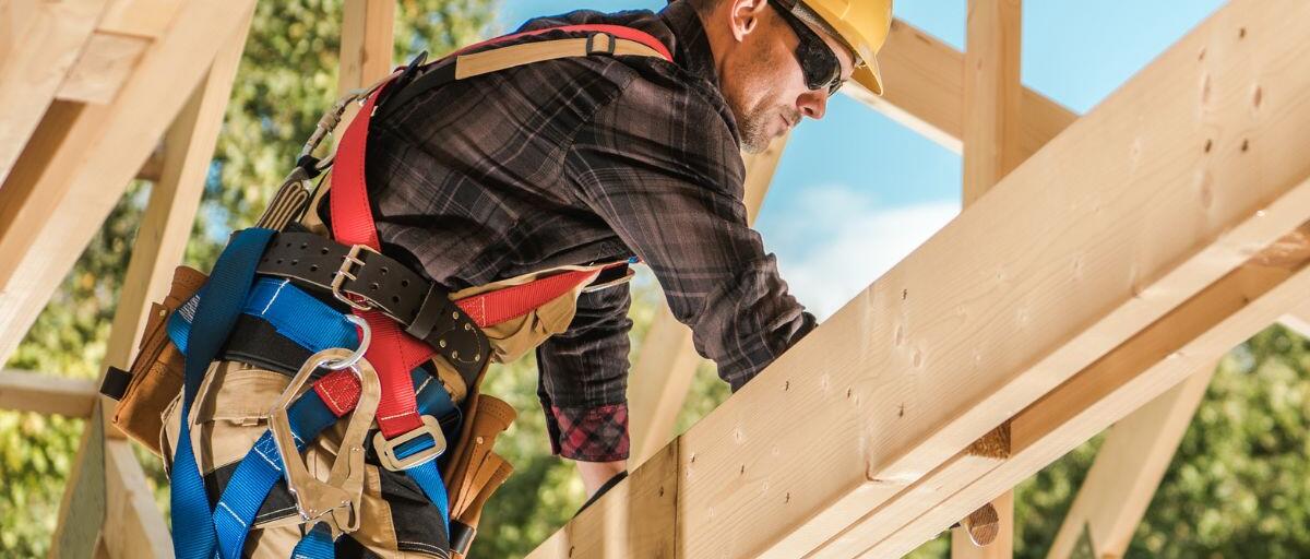 A client of Blacktail Restoration visiting the job site of the restoration work being performed on the property to bring it back to new again.