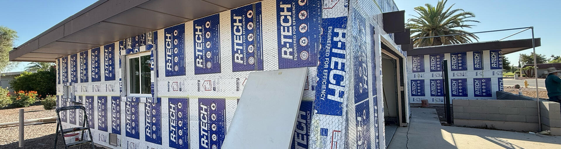 Photo of an exterior home restoration project