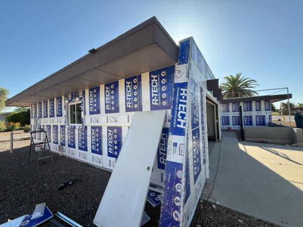 Photo of an exterior home restoration project