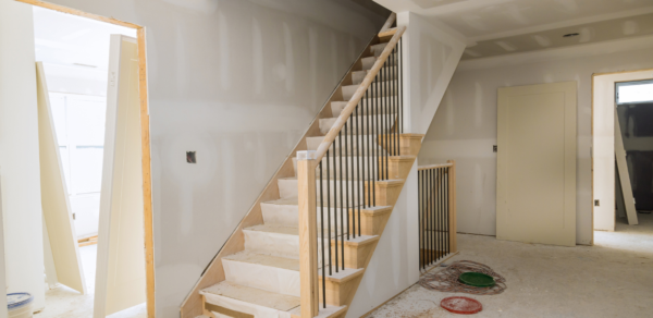 A photo of a stairway after restoration work