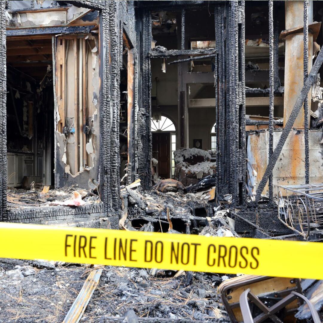 A fire burned home is condemned for safety reasons.